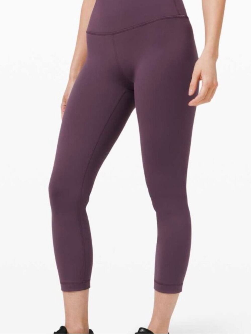 Lululemon Eggplant Purple Wunder Train Everlux High Rise Crop 23”